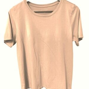EILEEN FISHER Women Medium M Basic Crew Neck Short Sleeve Organic Cotton T Shirt